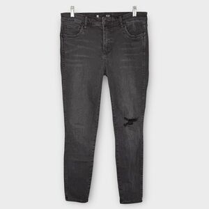 Kut From The Kloth Connie gray black High Rise Fab Ab Ankle Skinny Jeans 8 edgy